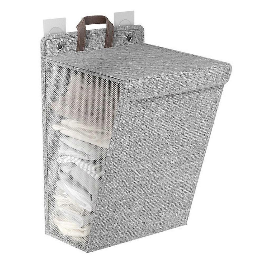 Foldable Laundry Hamper Large Capacity Storage Basket Wall Hanging Multifunctional Organizer For Clo