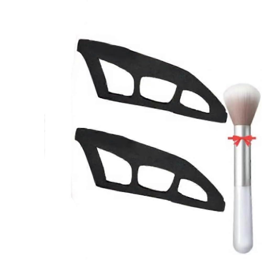 Eyeshadow Stencil with Brush, Reusable Template for Precise Symmetrical Eye Makeup (2PCS)