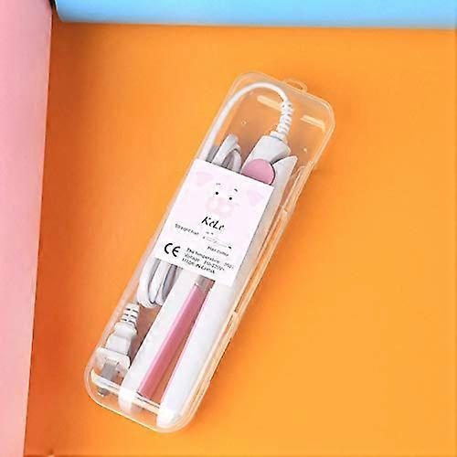 Mini Ceramic Hair Straightener and Curler with Precise Temperature Control, White Styling Tool