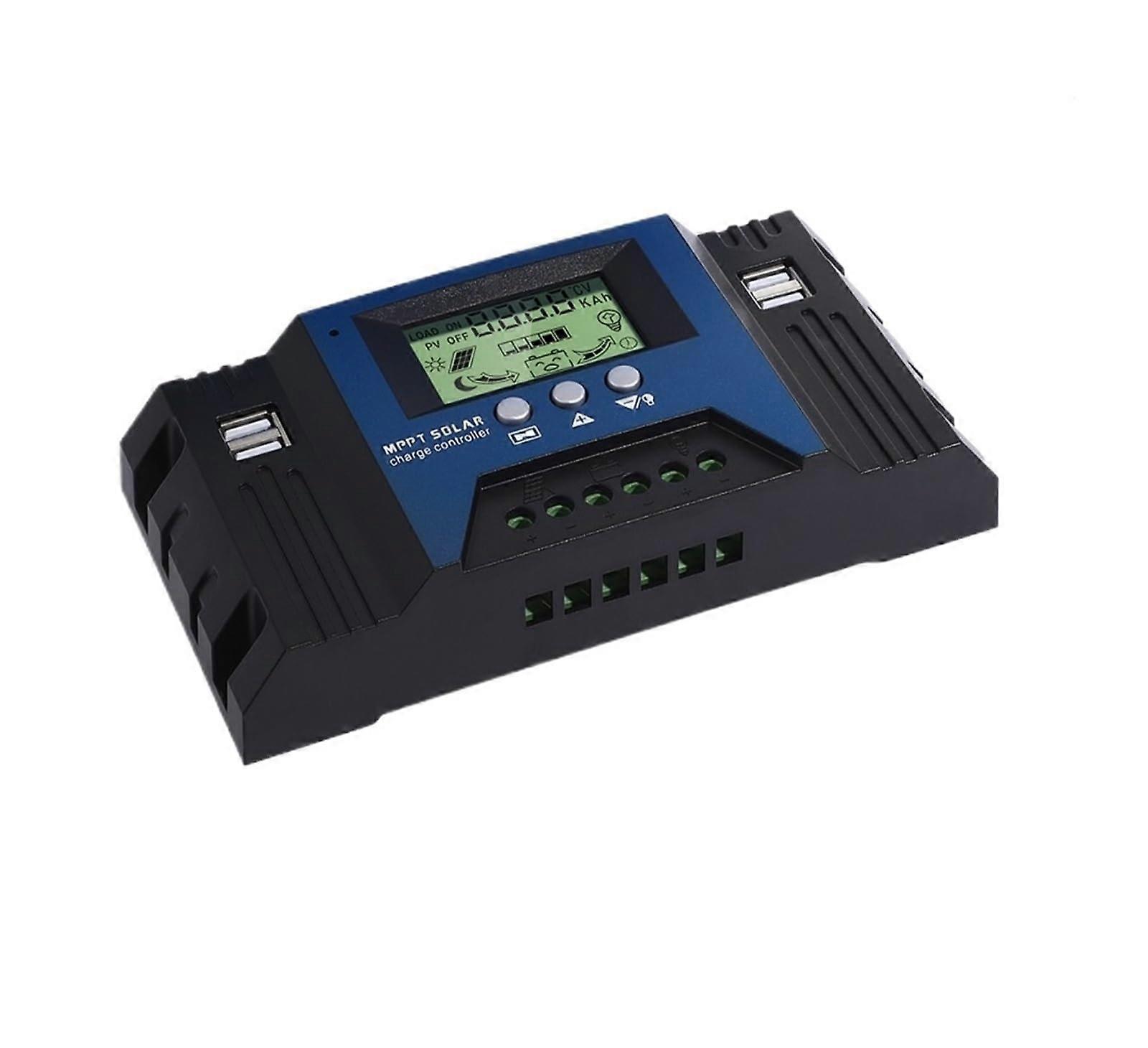 30A MPPT Solar Charge Controller 12V 24V Auto Voltage Detection with Adjustable Light Control
