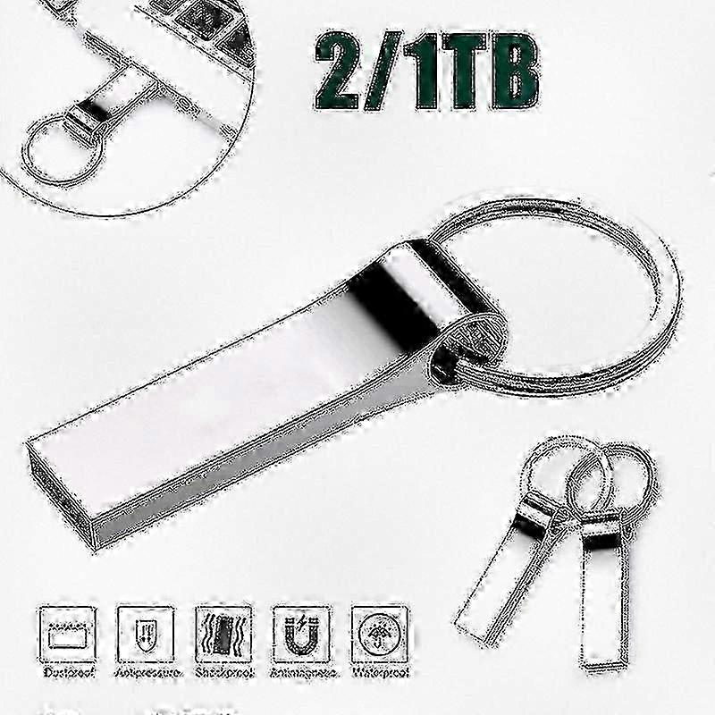 High Speed 2TB Metal USB 3.0 Flash Drive, Portable Memory Stick Storage Device for Efficient Data Transfer