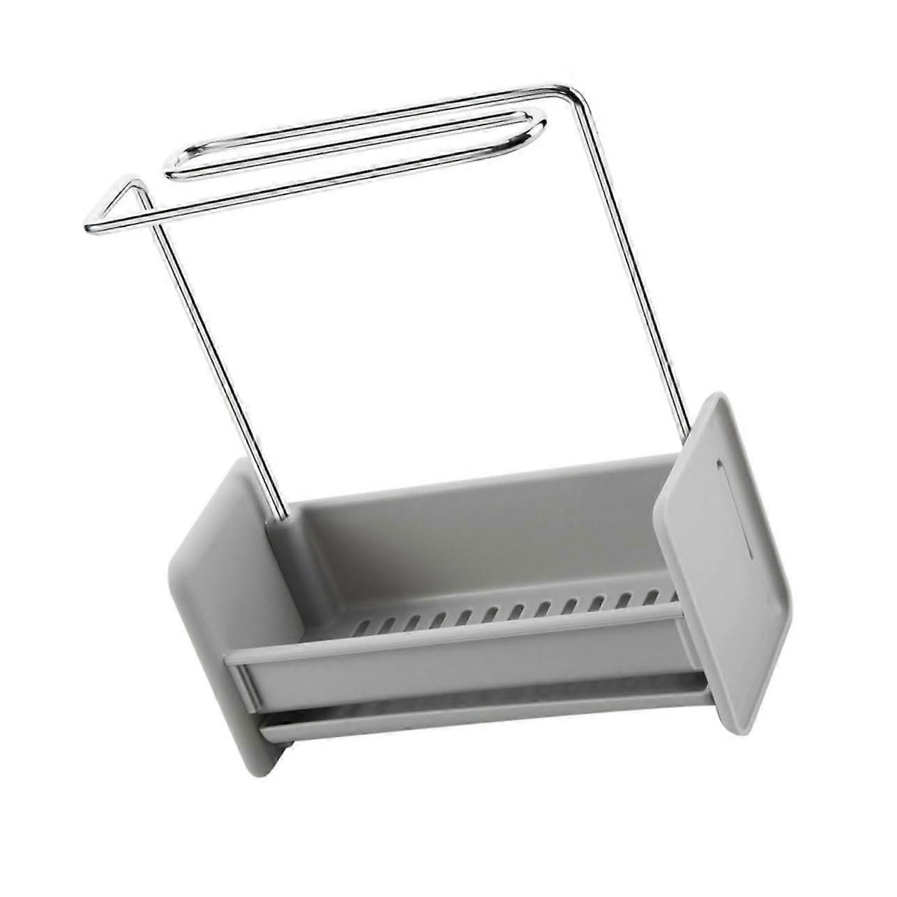 Sink Sponge Holder and Kitchen Dishcloth Rack, NoDrill Installation, Fast Drainage Organizer