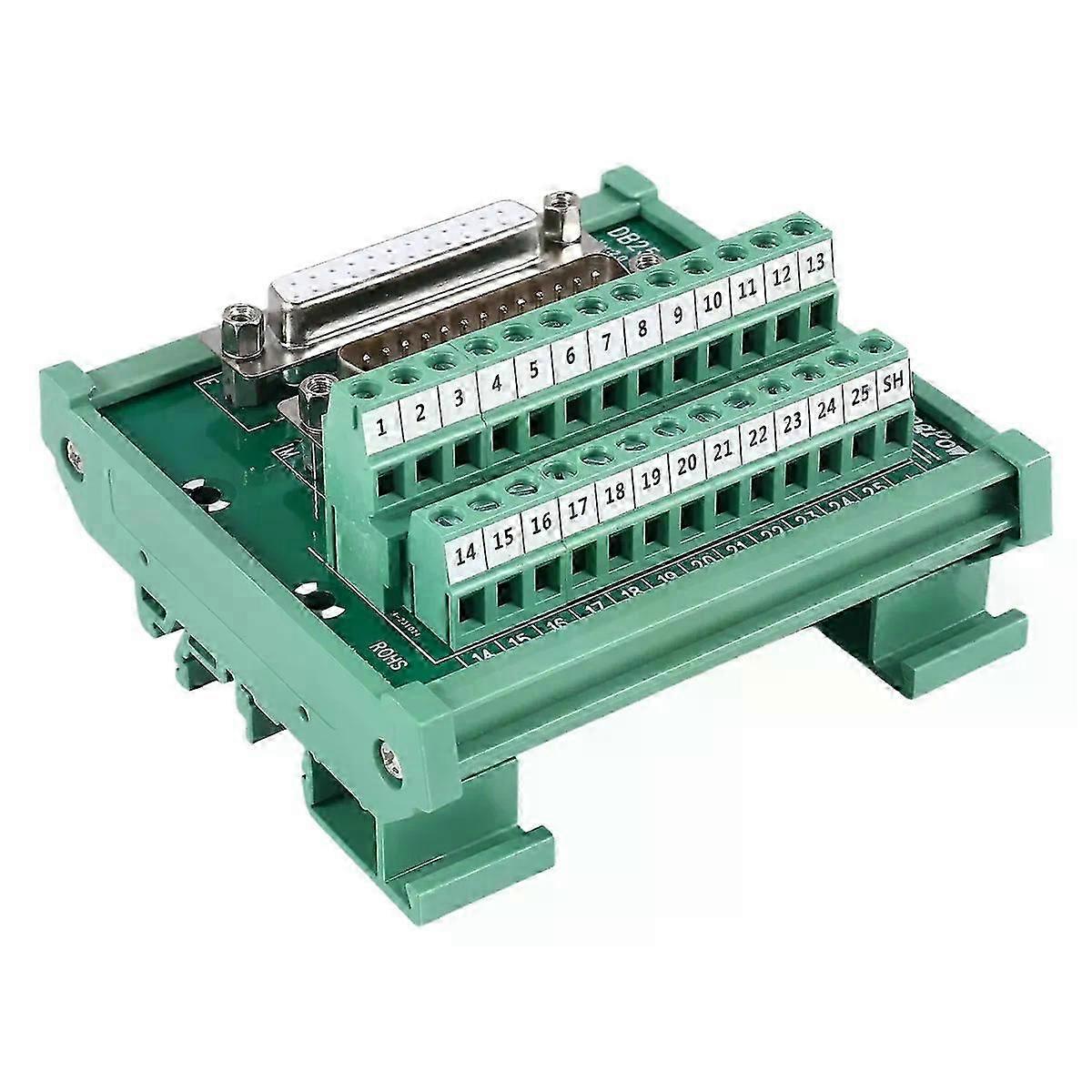 DB25 DIN Rail Mount Interface Module Male/Female Connector Breakout Board