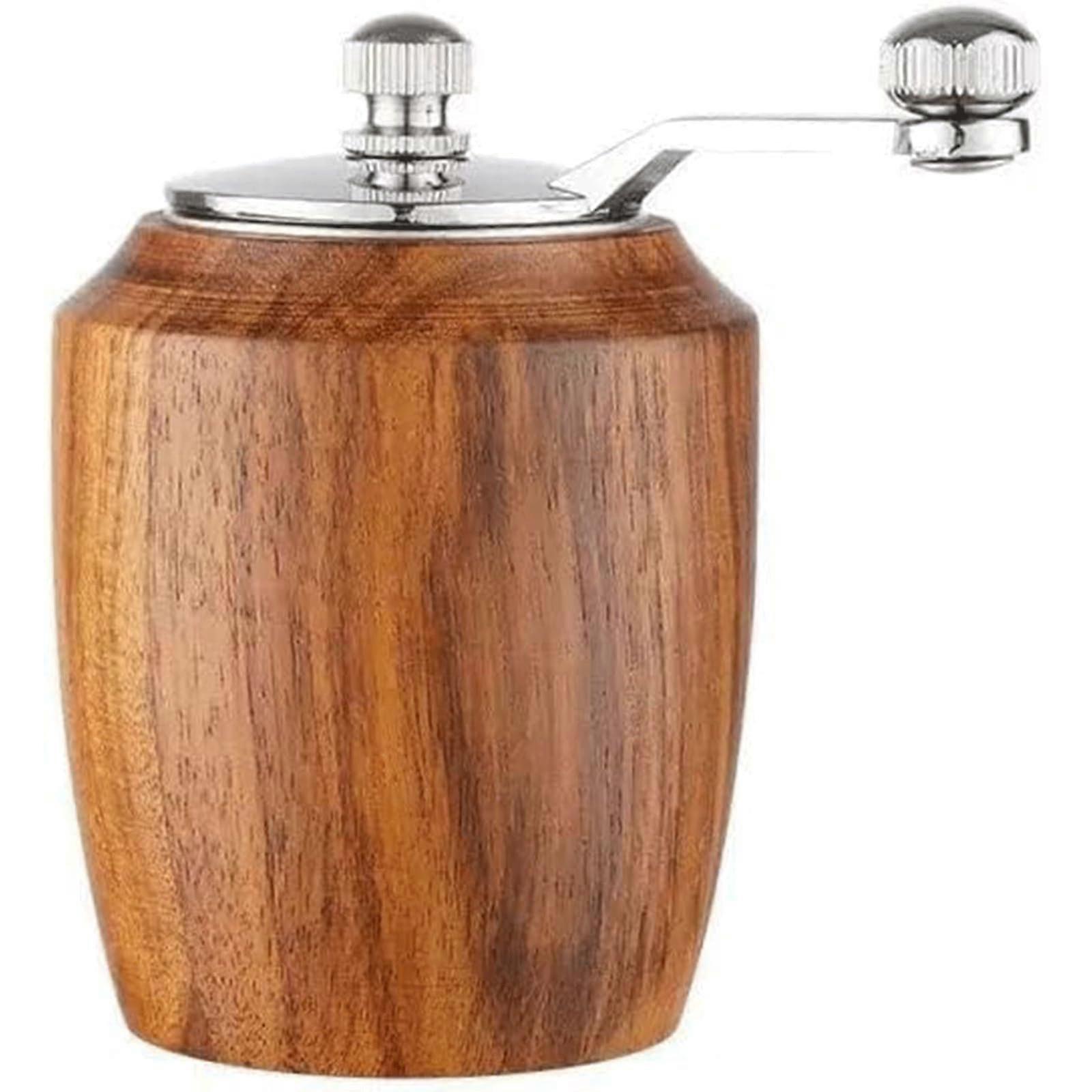 Wooden Pepper Grinder and Salt Mill with Adjustable Ceramic Rotor for Kitchen and Dining Table