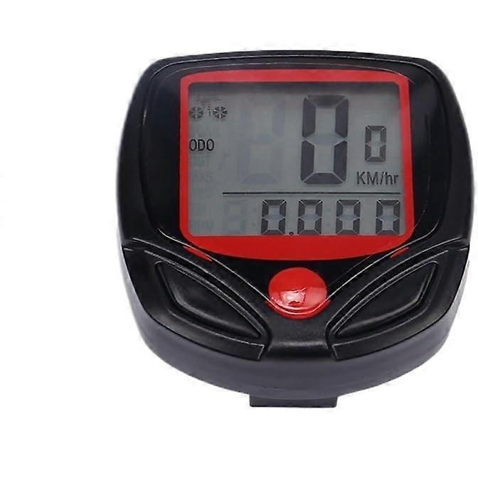 Wired Waterproof Bike Speedometer and Bicycle Computer with Odometer, Large Backlight Display, Black