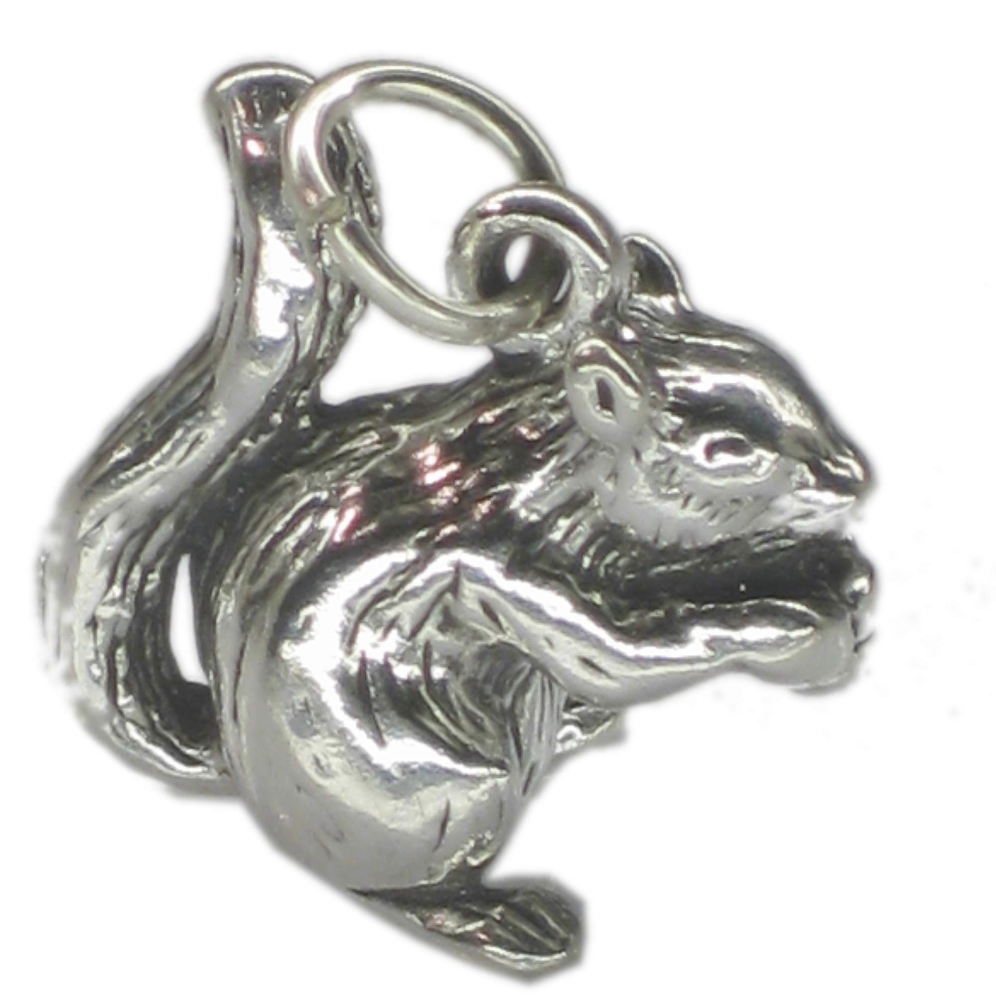 Squirrel sterling silver charm .925 x 1 Squirrels charms A