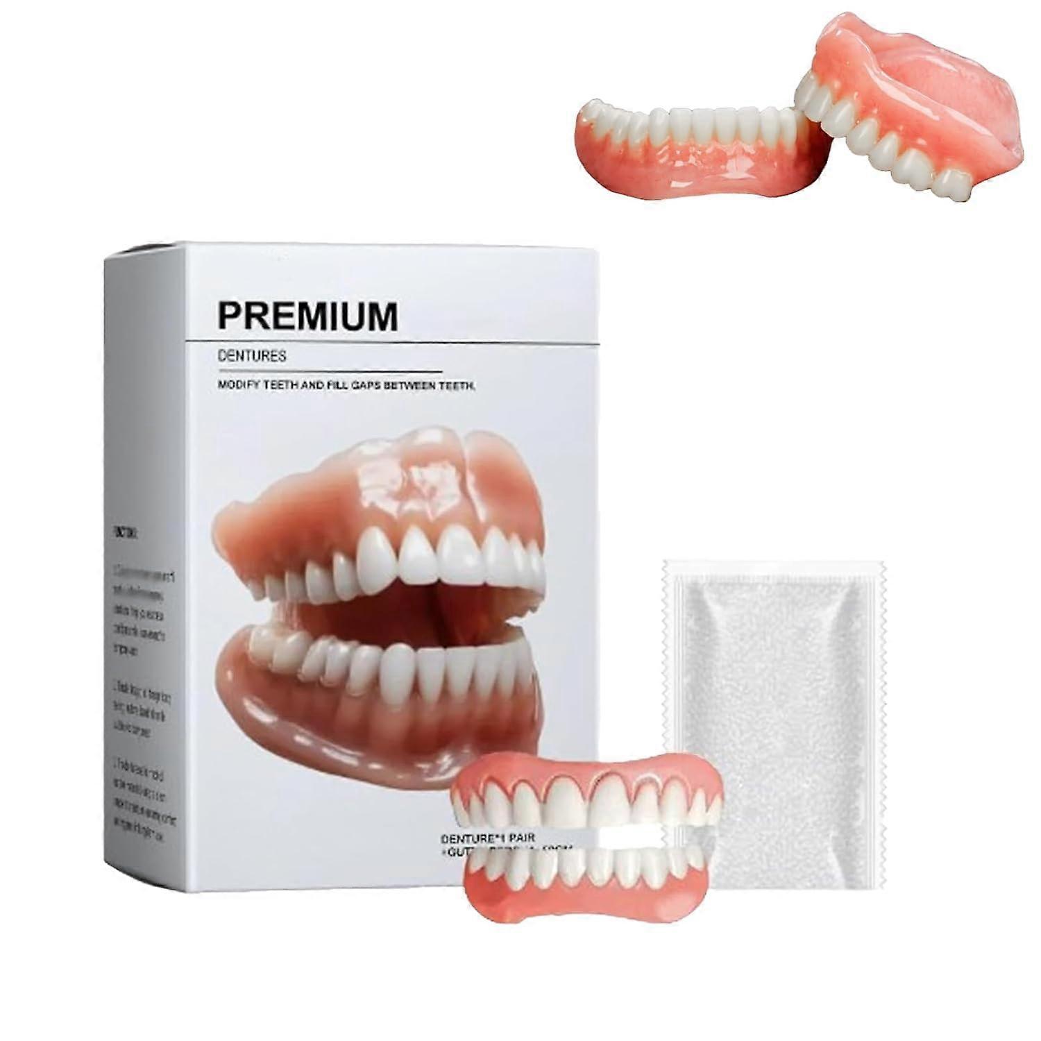 Silicone Denture Reline Kit with Soft Comfortable White Set for Natural Looking Fit