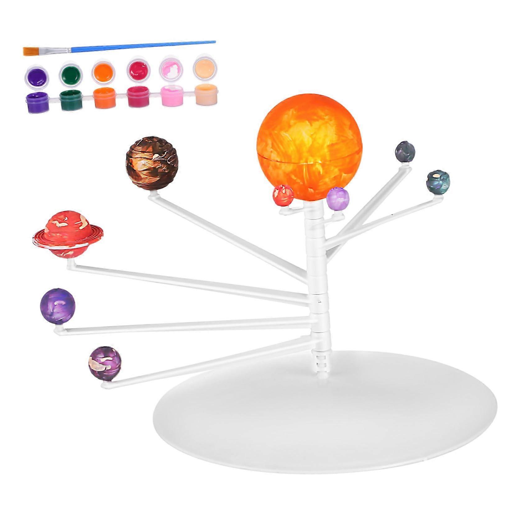 Solar System Model Kit with Painted Planets for Kids Science Projects and Realistic Astronomy Display