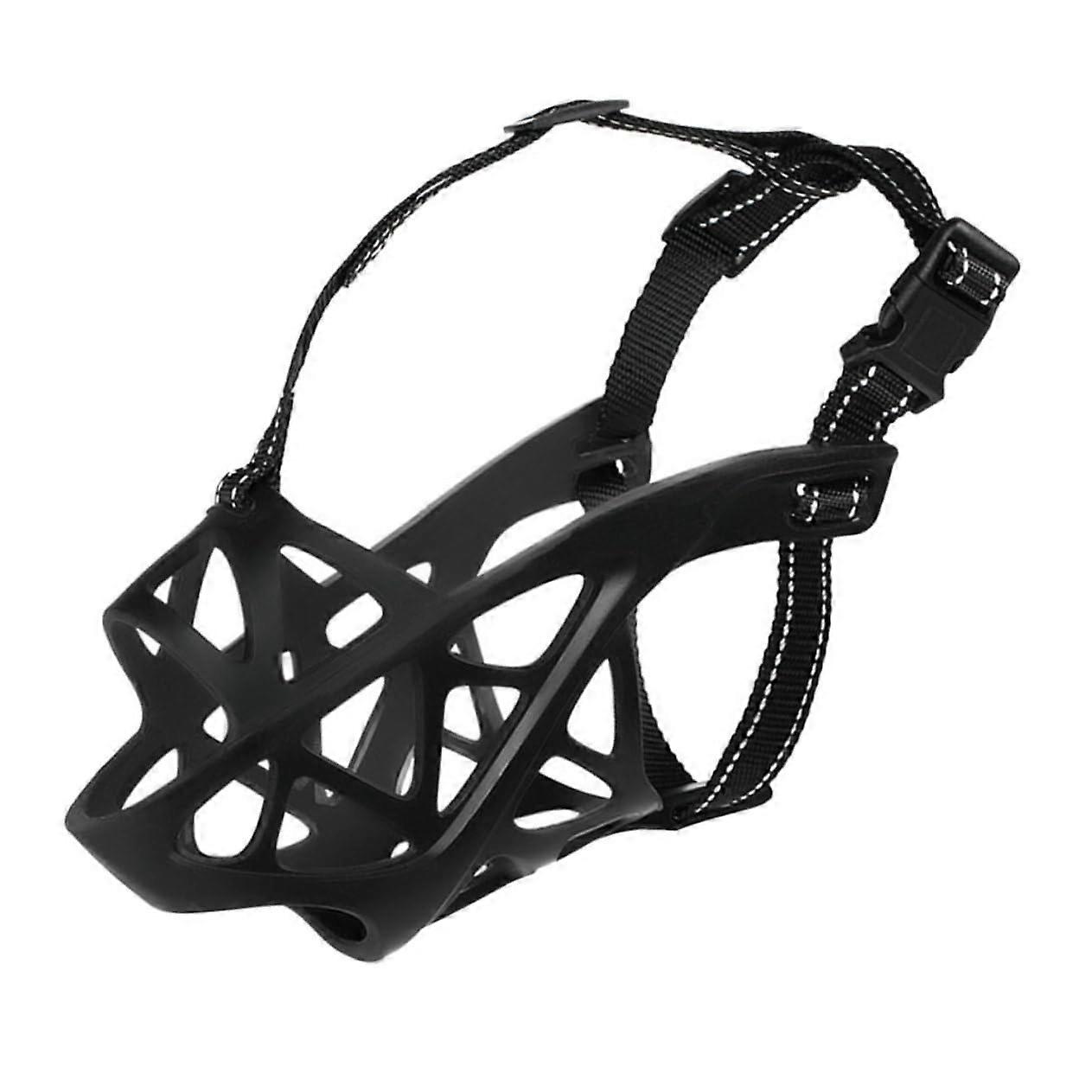 Adjustable Basket Dog Muzzle for Barking Chewing Biting, Breathable Comfortable Fit for Large Dogs