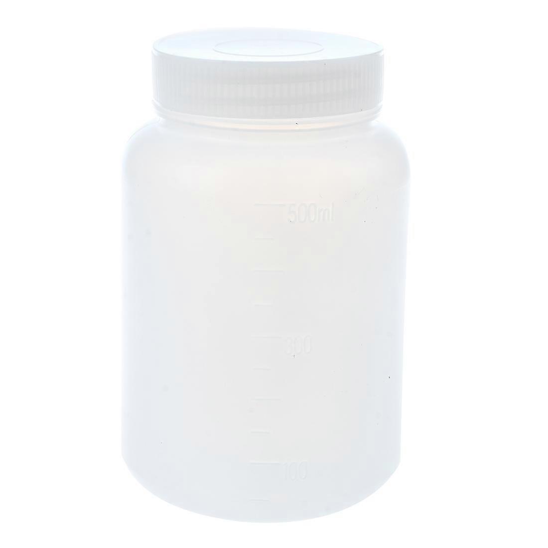 Laboratory Chemical Storage Case White Plastic Widemouth Bottle 500mL