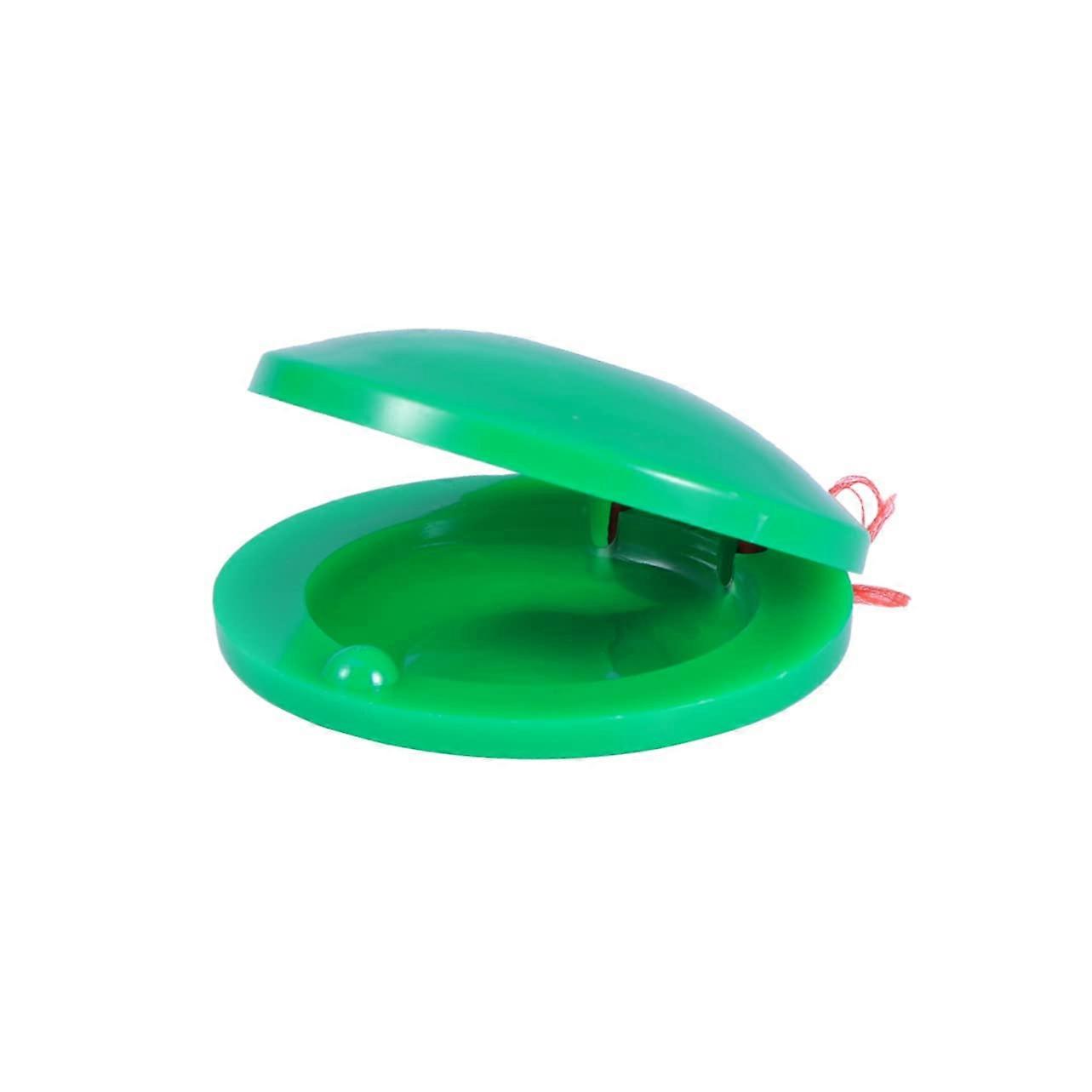 Castanets Percussion Instrument for Kids Beginners Rhythm Training Easy Hand Control Green Plastic
