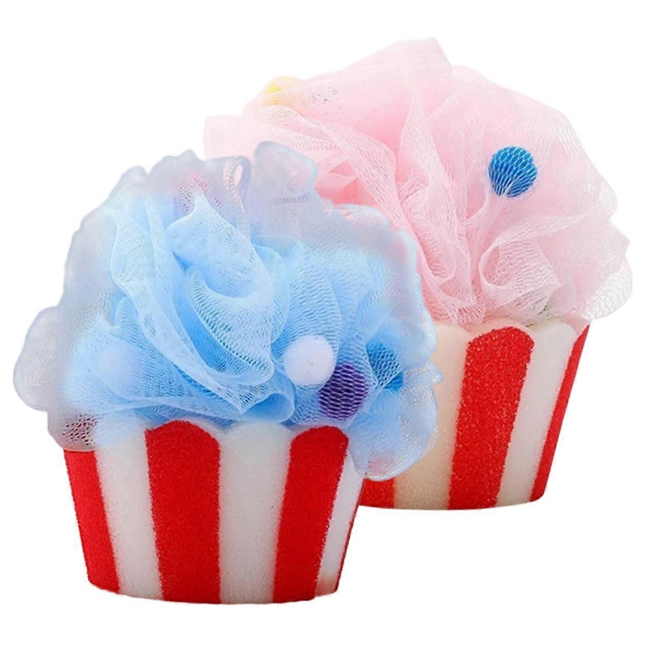 Bath Loofah and Shower Sponge Set, Soft Exfoliating Mesh with Hanging Ribbon for Deep Cleansing