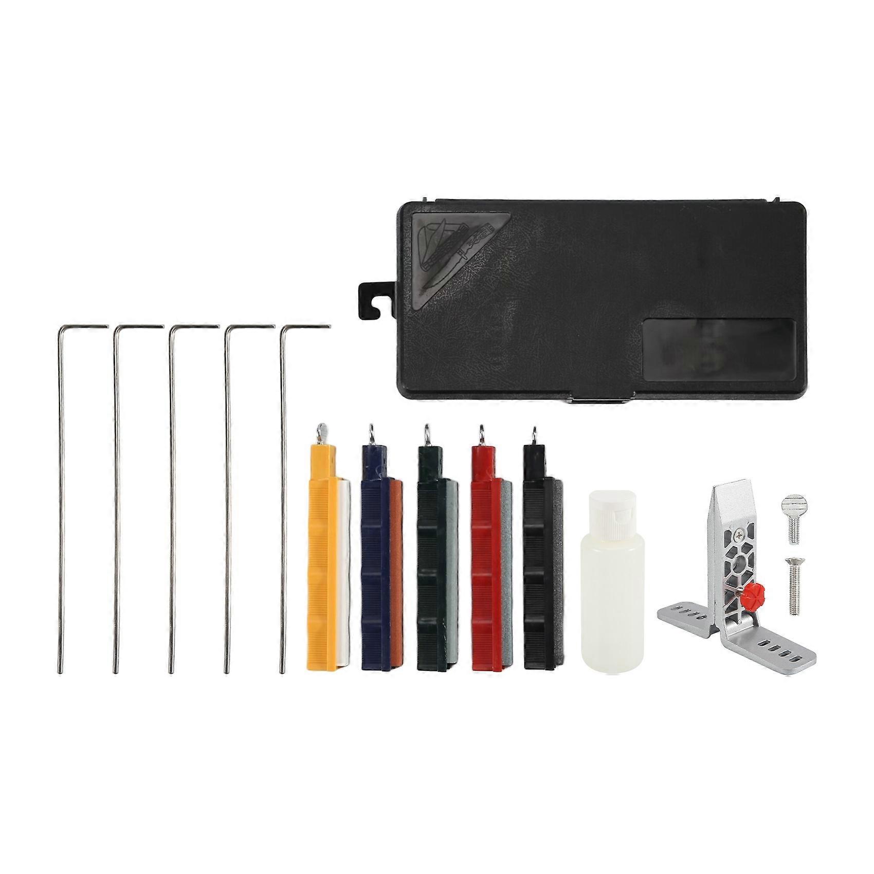 Knife Sharpening System,Professional Knife Sharpener with Controlled Angle,Knife Sharpener Professional with 5 Whetstone