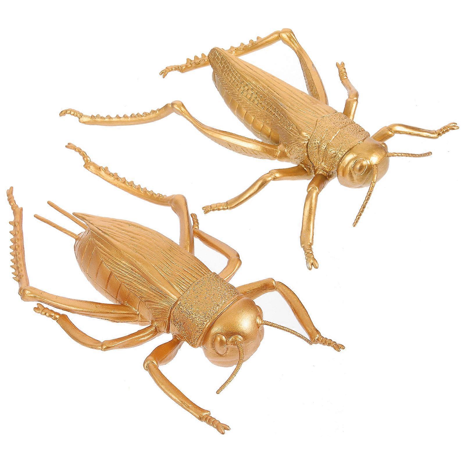 Simulation Insects Decor 2Pcs Small Insects Statues for Home and Office