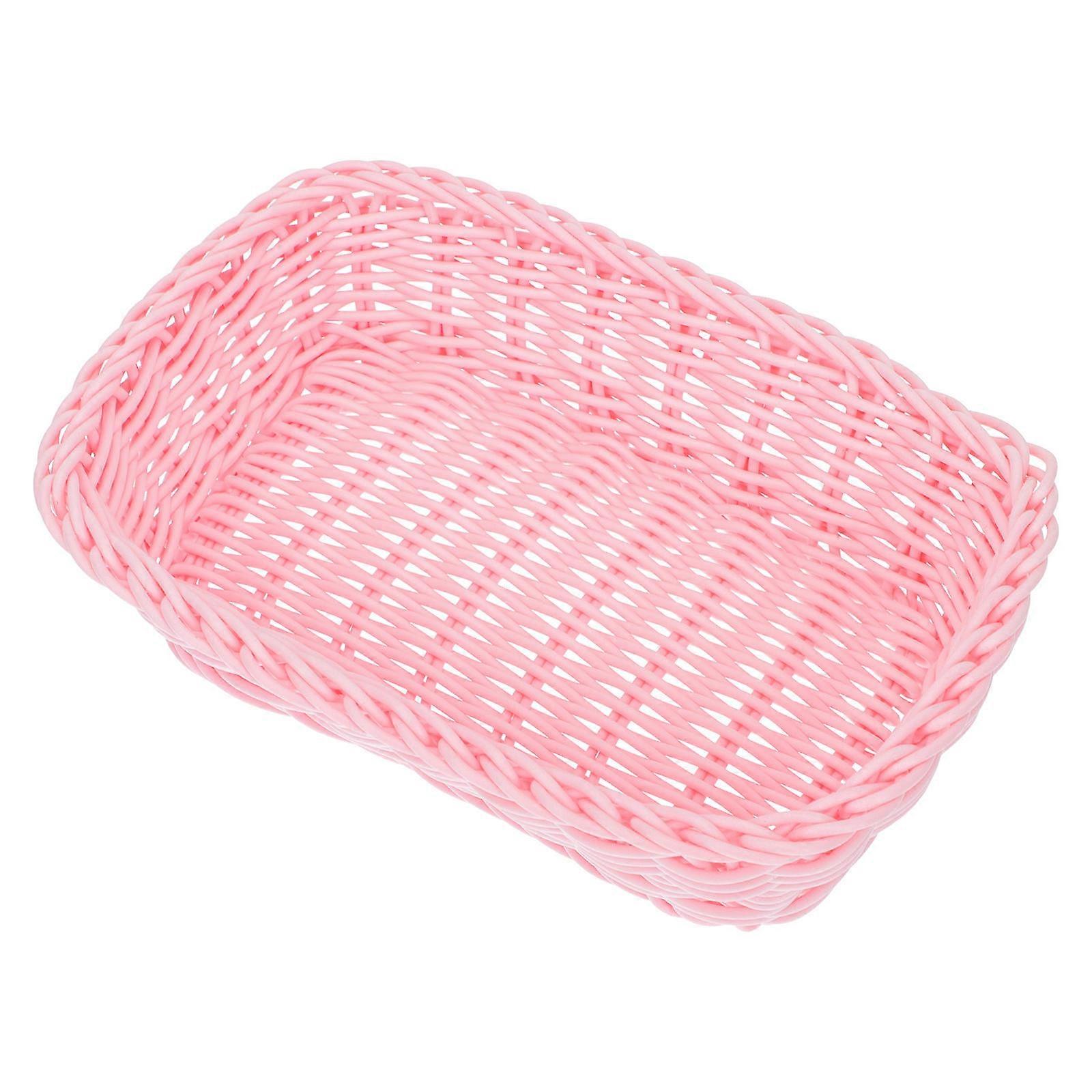 Macaron Color Woven Storage Basket for Clutter Management 1Pcs