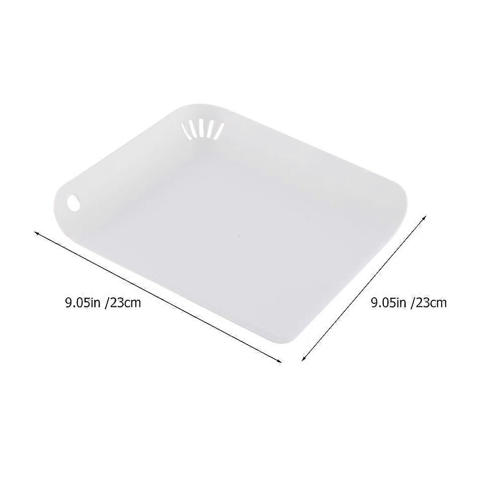 Anti-Skid Cutting Board for Kitchen Use 2Pcs White Plastic Set
