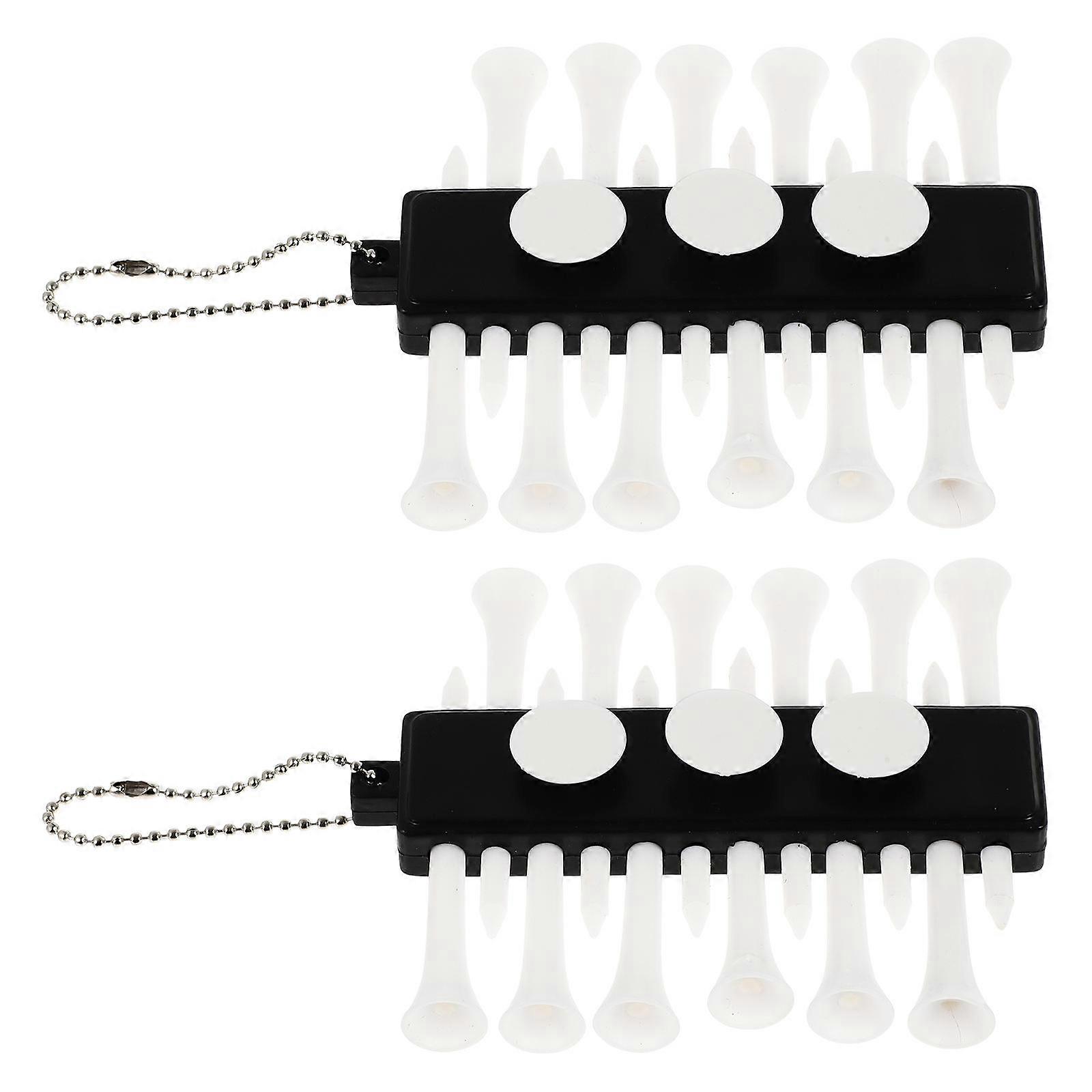 High Golf Tee Holders Plastic Tee Holding Accessories for Golfer 2Pcs
