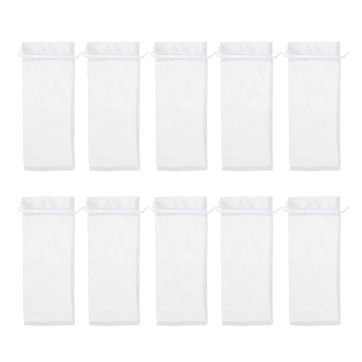 Bag Cover for Party 10Pcs White Drawstring Pouch