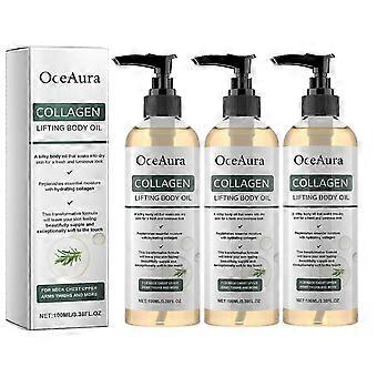 3er-Pack OceAura Collagen Straffendes Körperöl – Feuchtigkeitsspendendes und elastizitätsförderndes Massageöl für geschmeidige Haut