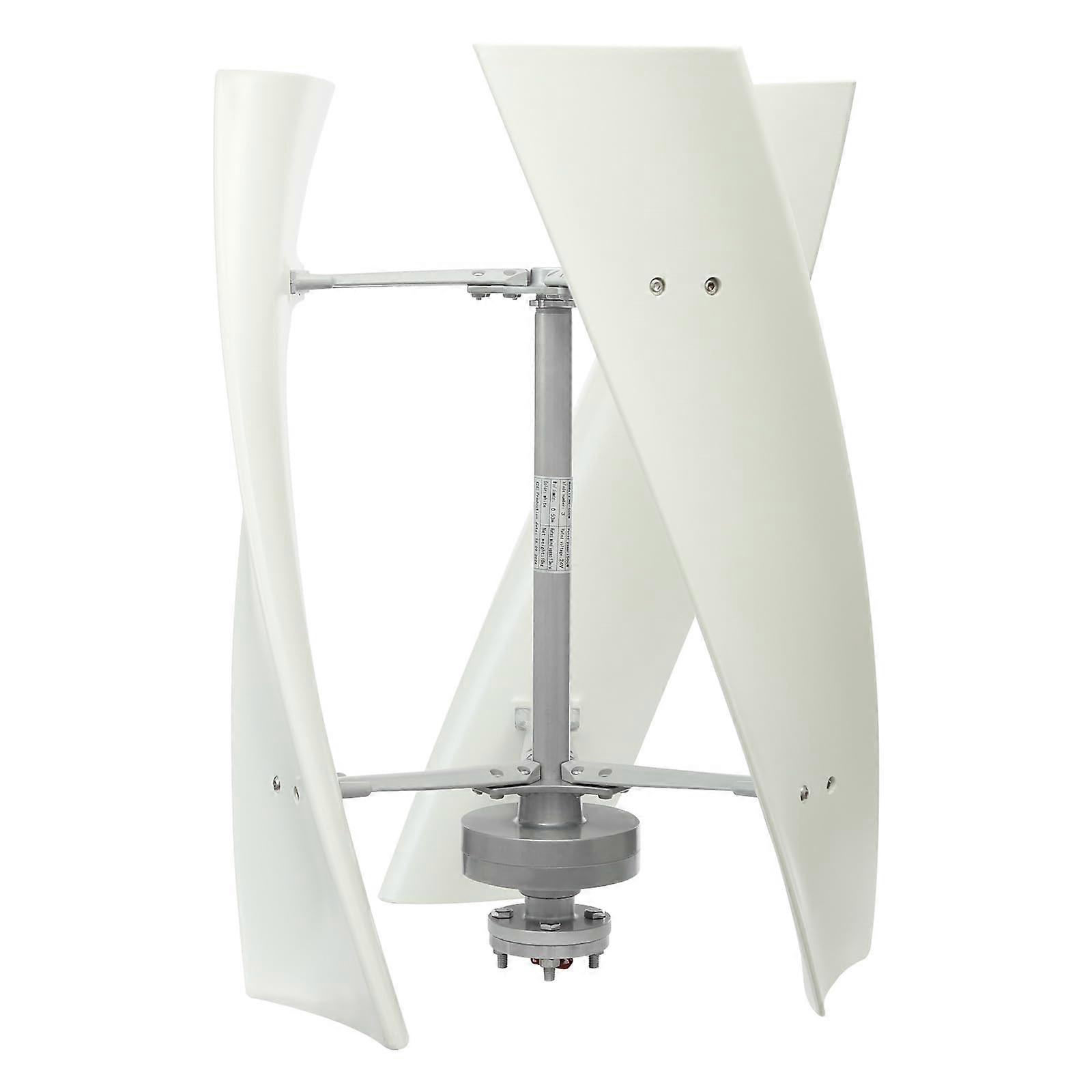 100W 24V Vertical Axis Wind Turbine Generator with Controller, Quiet AllDirection Wind Capture for Home