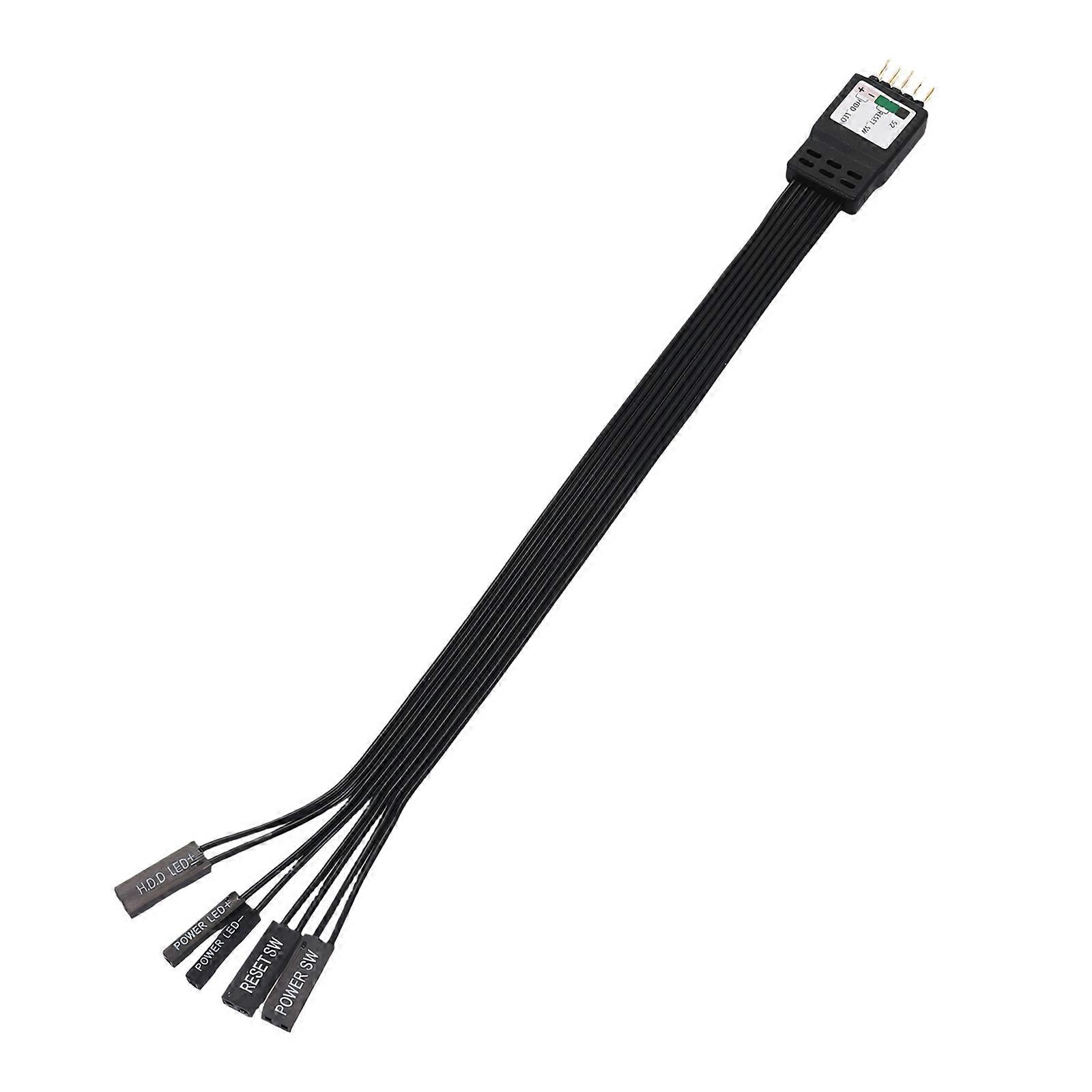 Motherboard Front Panel Connector Wire 2Pin To 9Pin Motherboard Power Switches Reset Easy Installation Of Power HDD LED Multicolor