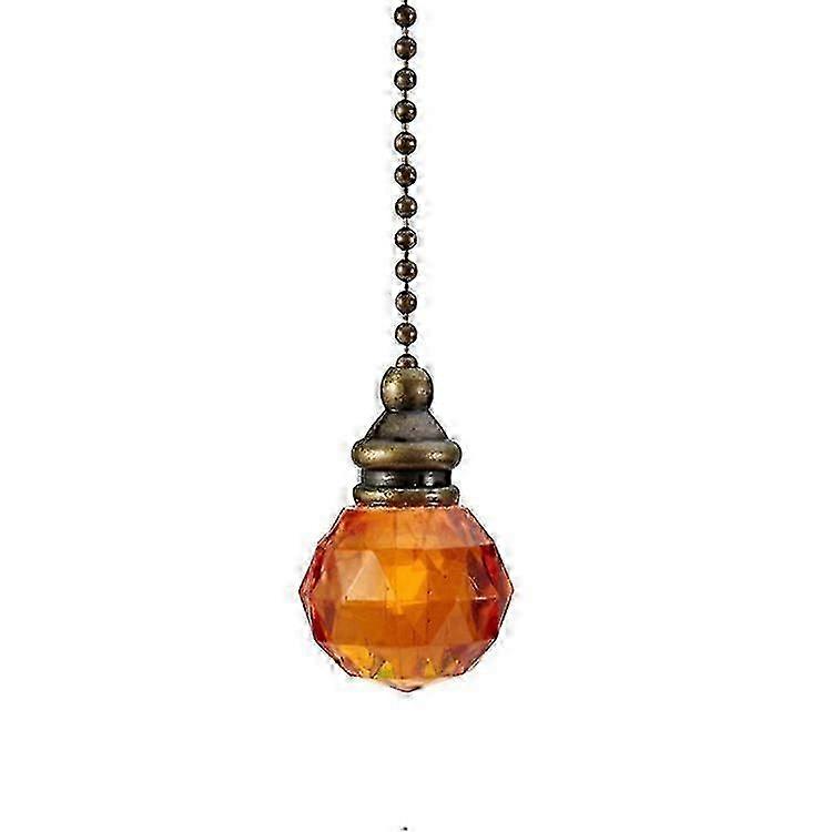 Vintage Orange Crystal Pull Chain Light Switch (1pc)