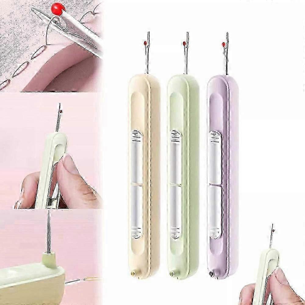 2-in-1 Sewing Needle Threader Tool for Easy Threading and Quick Thread Removal, Plug-in Hand Sewing Accessory for Needlework
