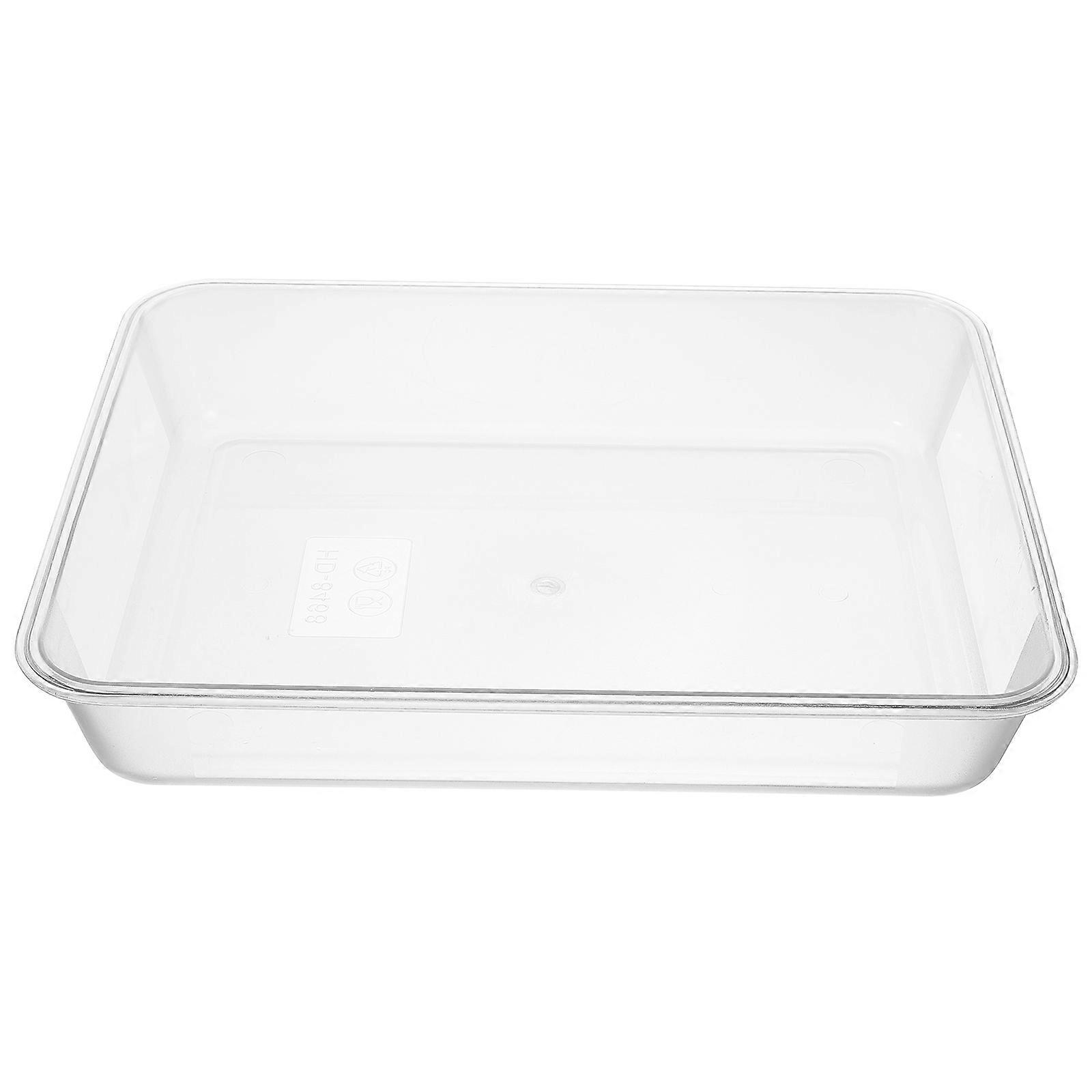Rectangular Dumplings Plate Acrylic Multi-Function Food Tray for 2Pcs