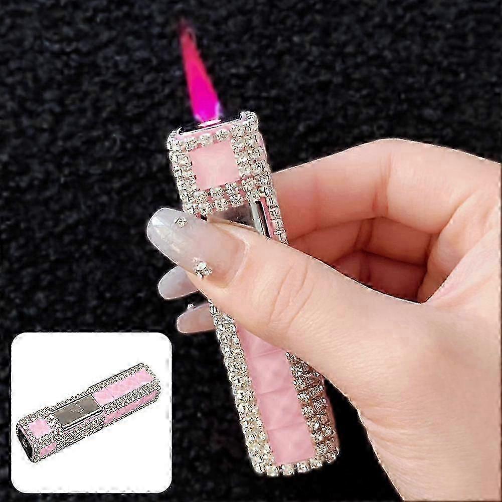 Red Jet-Flame Windproof Lighter Premium Metal Craftsmanship compatible Candles Firework