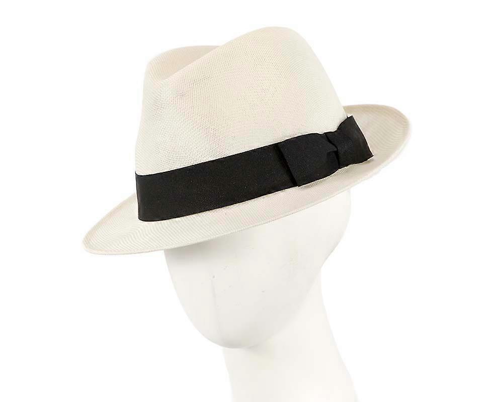 Cream mens summer fedora hat M160C