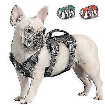 Adjustable No Pull Escape Proof Dog Harness, Reflective Nylon Pet Vest with Comfortable Handle