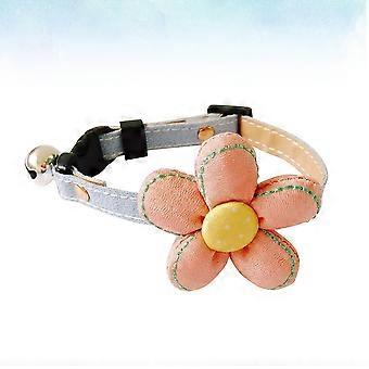 Cat Bell Necklace Adjustable Flower Collar for Pet Decor with Buckle