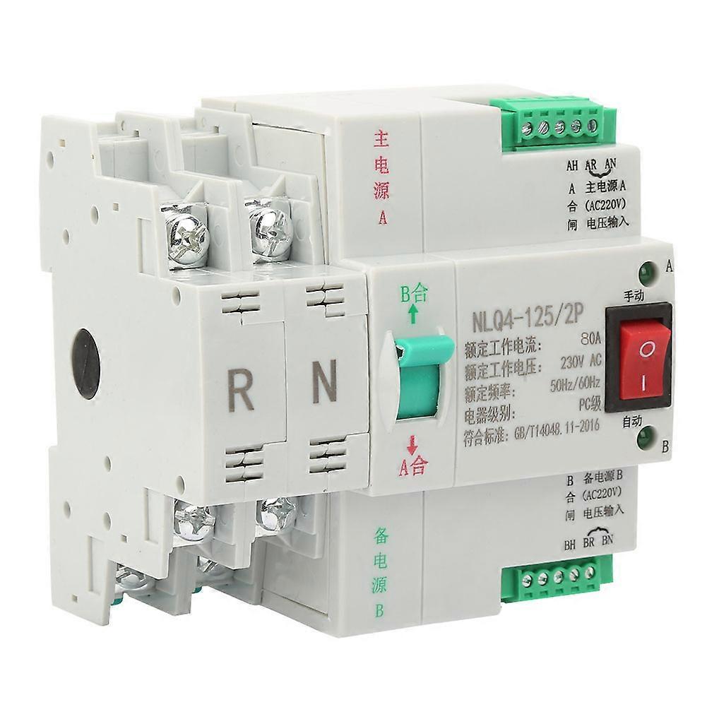 AC  2P 63/80/100A Dual Power Automatic Transfer Toggle Switch(80A)