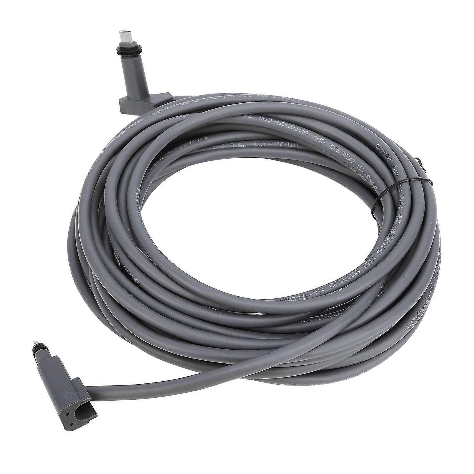 30FT Replacement Cable for V2 Rectangular Satellite Router Connection Extension Cable with 10 Fixing Clips Gray