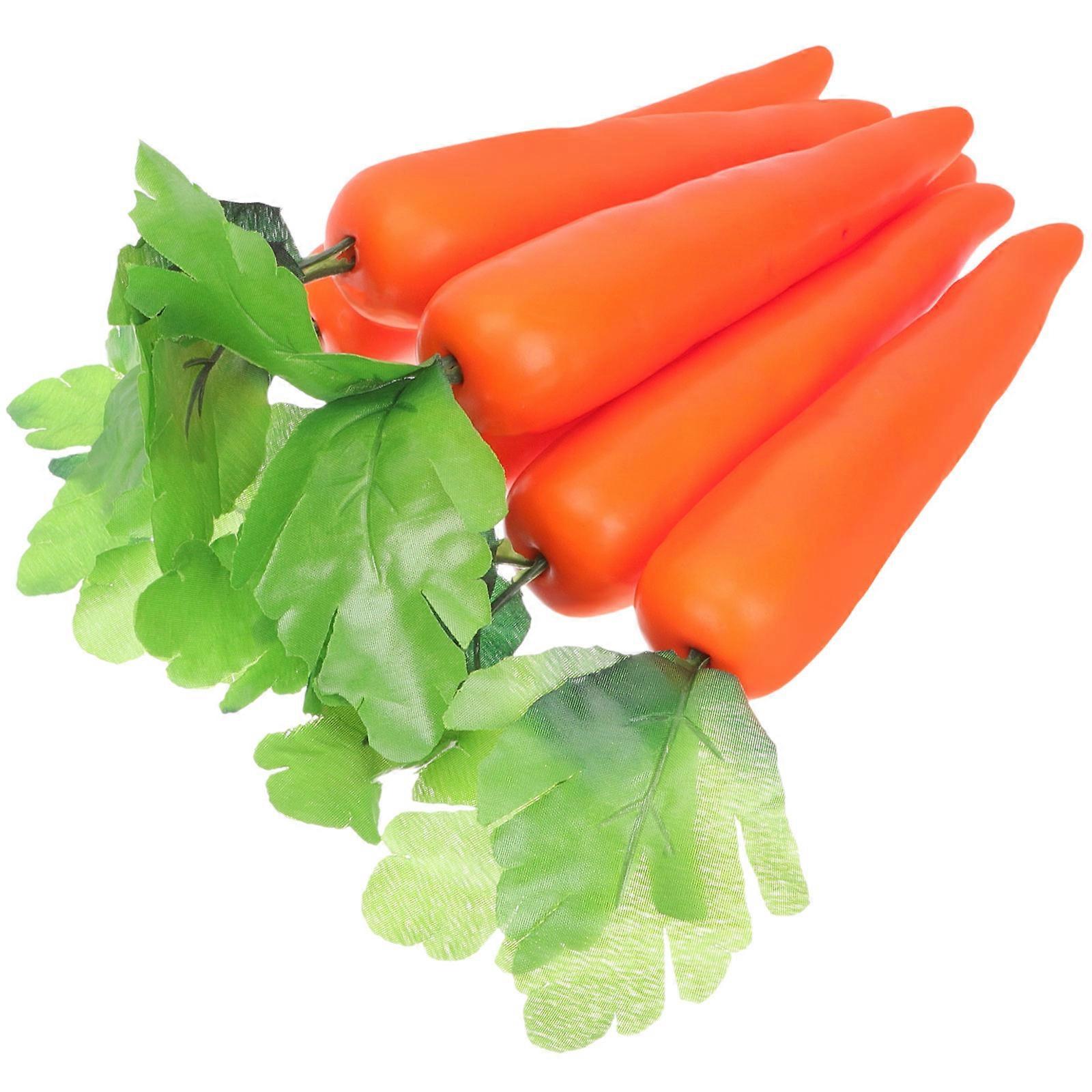 Orange Artificial Carrots Simulation Vegetables for Home Decor 18Pcs Model