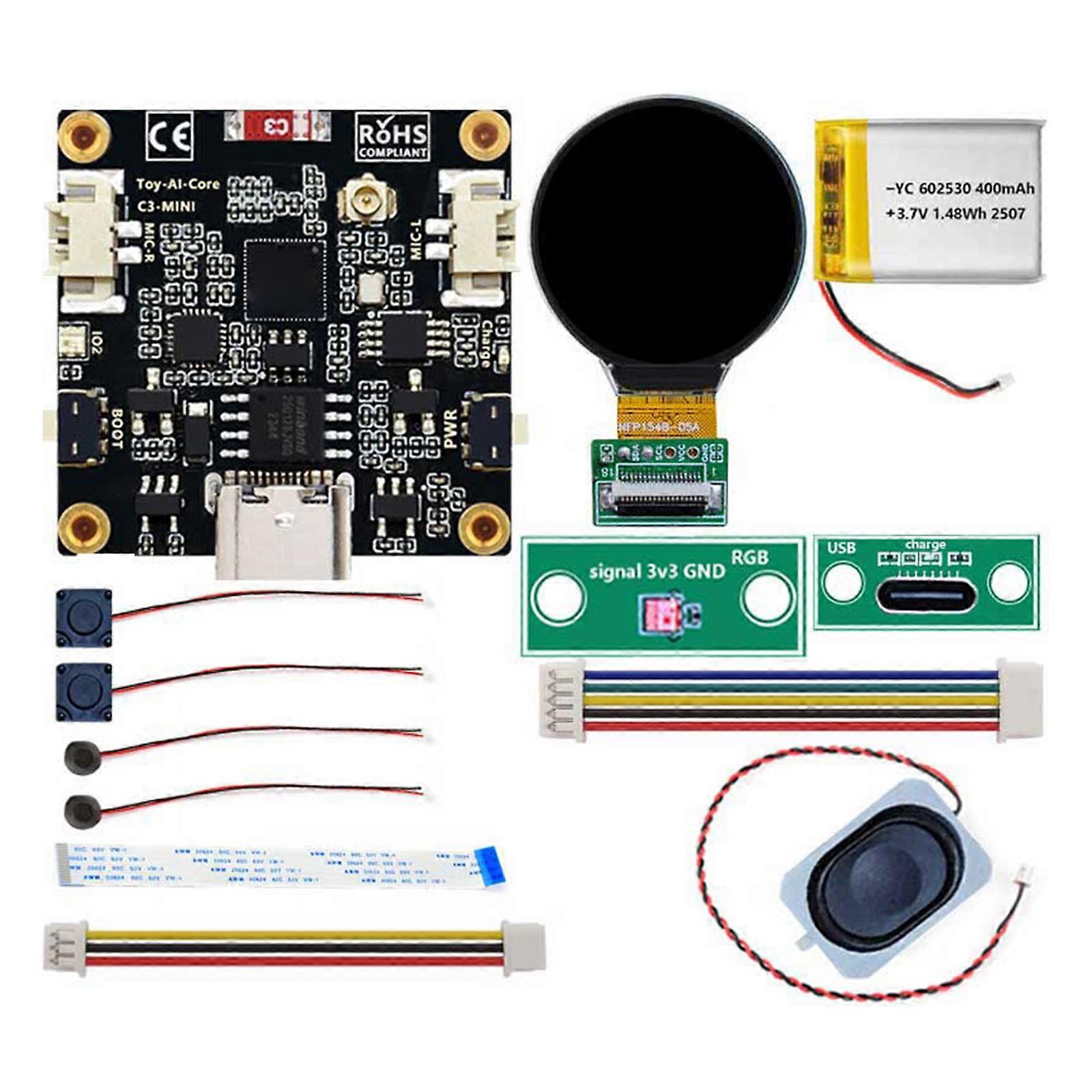 Programmable Development Board With 1.28inch/1.54inch LCD Screen Voice Chat WiFi Bluetooth-compatible Module Low Power Multicolor