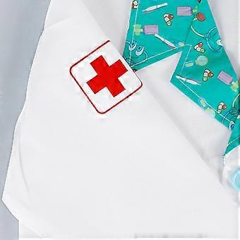 Doktorlekset med 54 delar för barn med rolleksdräkt och väska, låtsaslek doktorset för barn