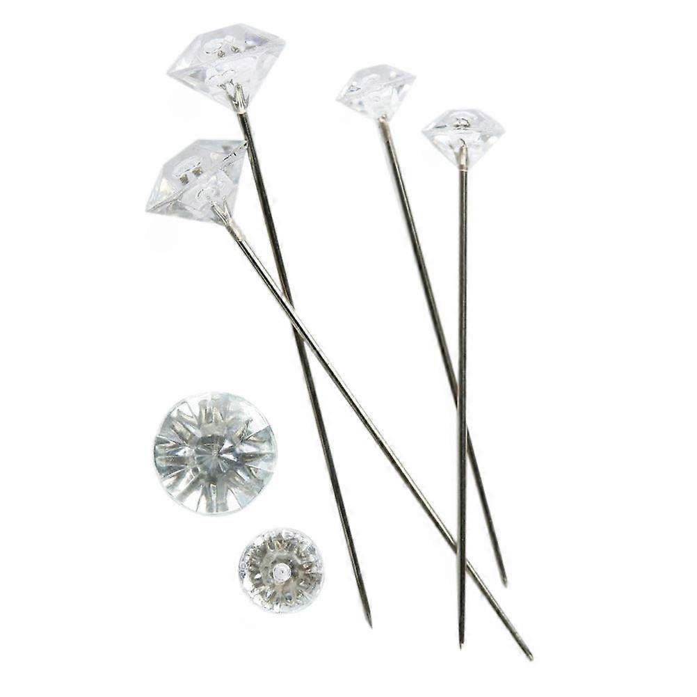100st klar diamant 6mm bröllop knapphål