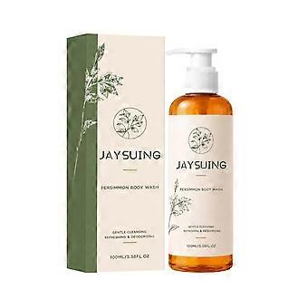 Persimmon Body Wash  Gentle Deodorizing Cleanser for Mature Skin, Refreshing Daily Shower Gel with Rich Lather, 4 fl oz Natural Formula