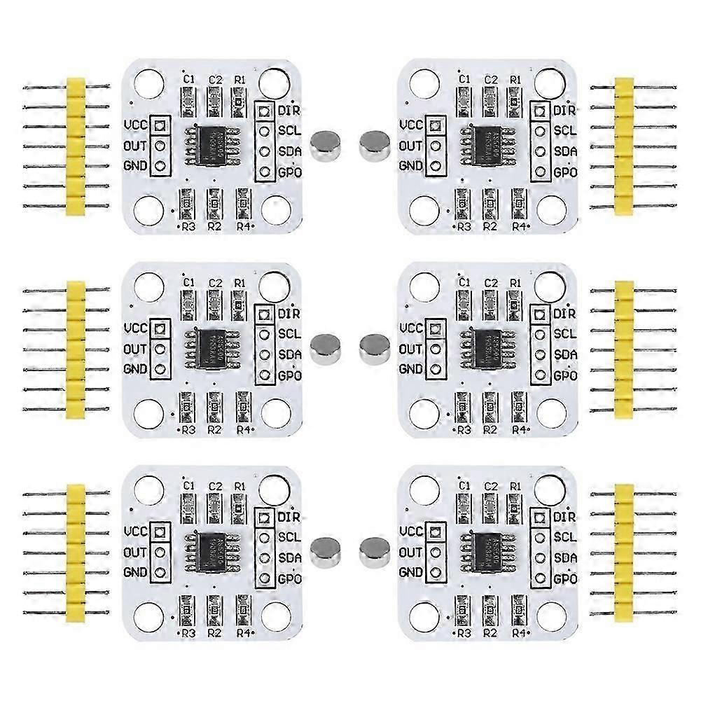 AS5600 Magnetic Encoder Magnetic Induction Angle Measurement Sensor Module 12bit High Precision with Magnet 6set