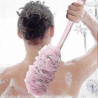 Back Shower Brush with Long Handle - Exfoliating Loofah Bath Brush for Wet & Dry Use