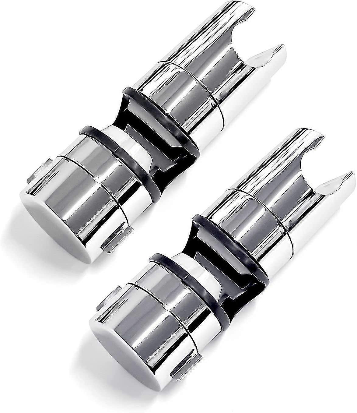 2 Pack Adjustable Replacement Sliding Shower Heads With Side Button, Extra Rubber Plating Process