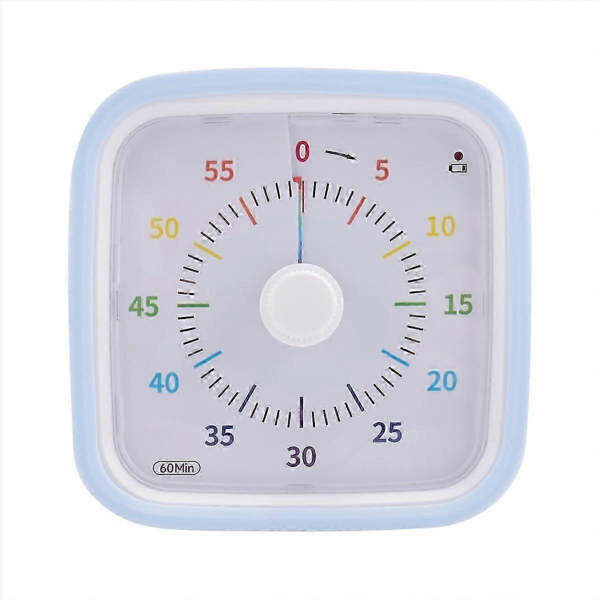60 Minute Visual Timer with Protective Case, Rainbow Disk Timer, Silent Countdown Time Management To
