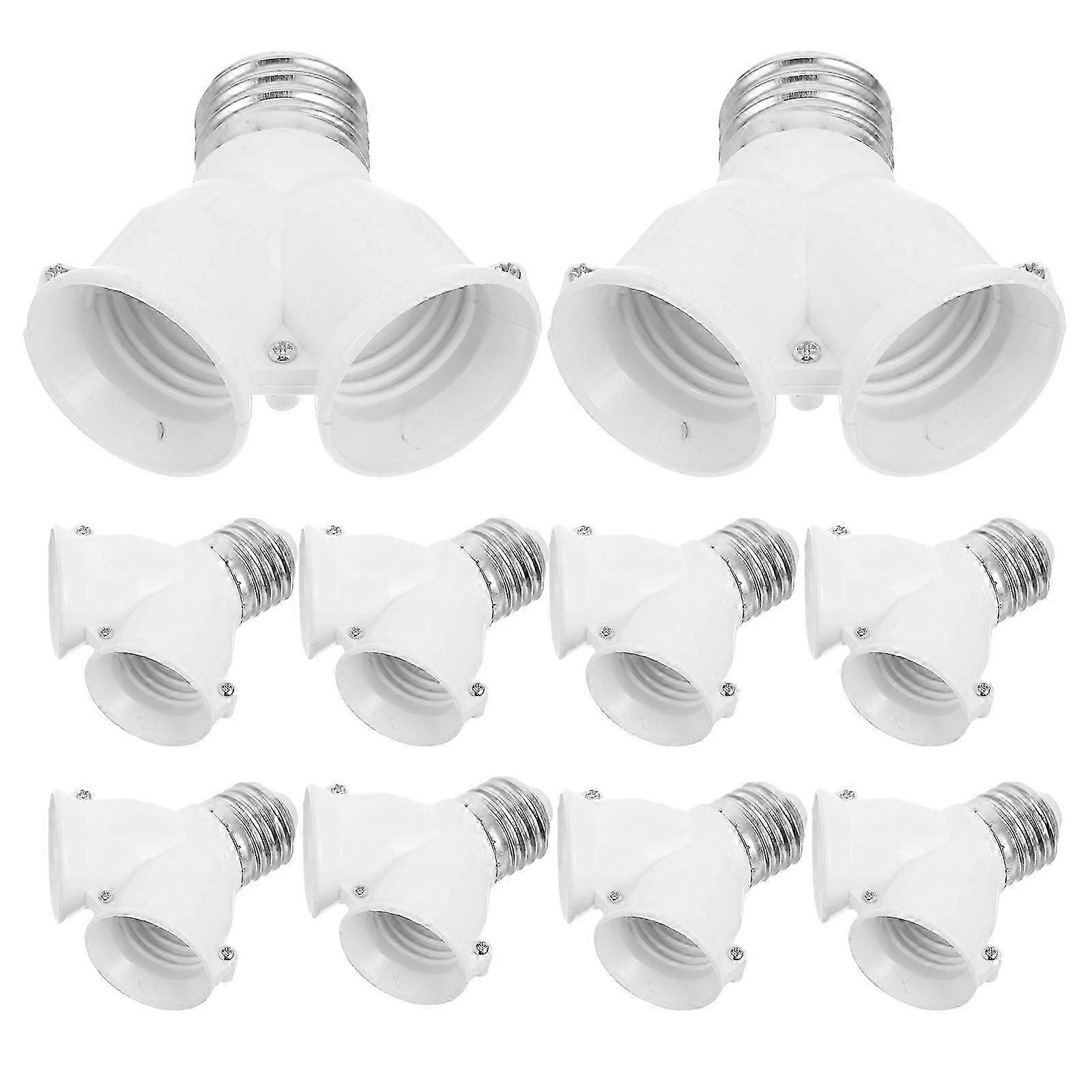 10Pcs Light Socket Adapter Versatile Bulb Socket Lamp Socket Light Converter Light Bulb Splitter