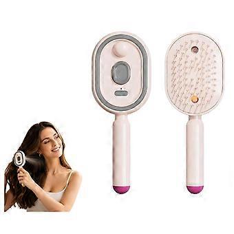 Electric Spray Air Cushion Massage Comb, 3-in-1 Electric Mist Spray Hair Brush,Rechargeable Steam Hair Straightener