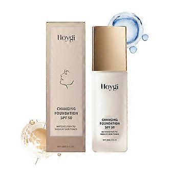 Hoygi Protective Concealer Liquid Foundation Lightweight Matte Mild Moisturizing Transmissive Soothing Skin Oil Skin Dry Skin Universal