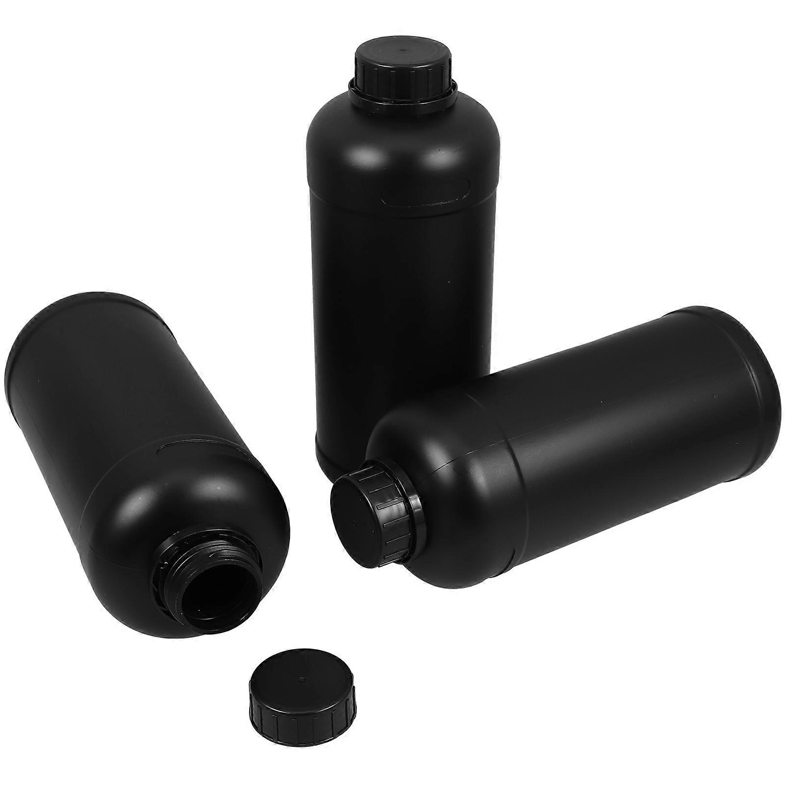 3pcs Empty Reagent Bottles Sample Bottles with Cap Laboratory Sample Containers(1L)