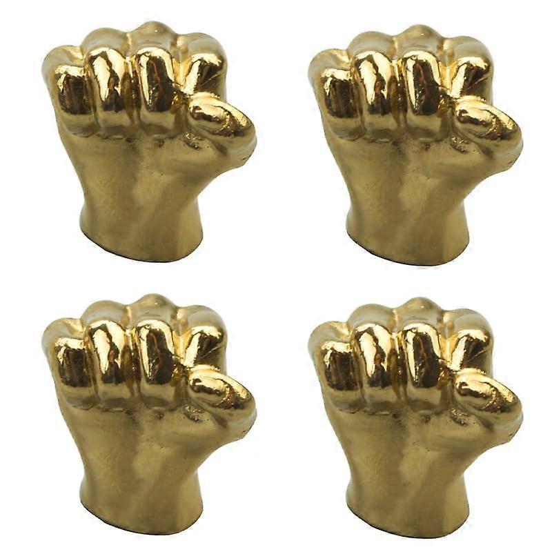 Brass Cabinet Knobs 4PCS Solid Brass Drawer Pulls Classic Finish for Wardrobe Dresser Cupboard
