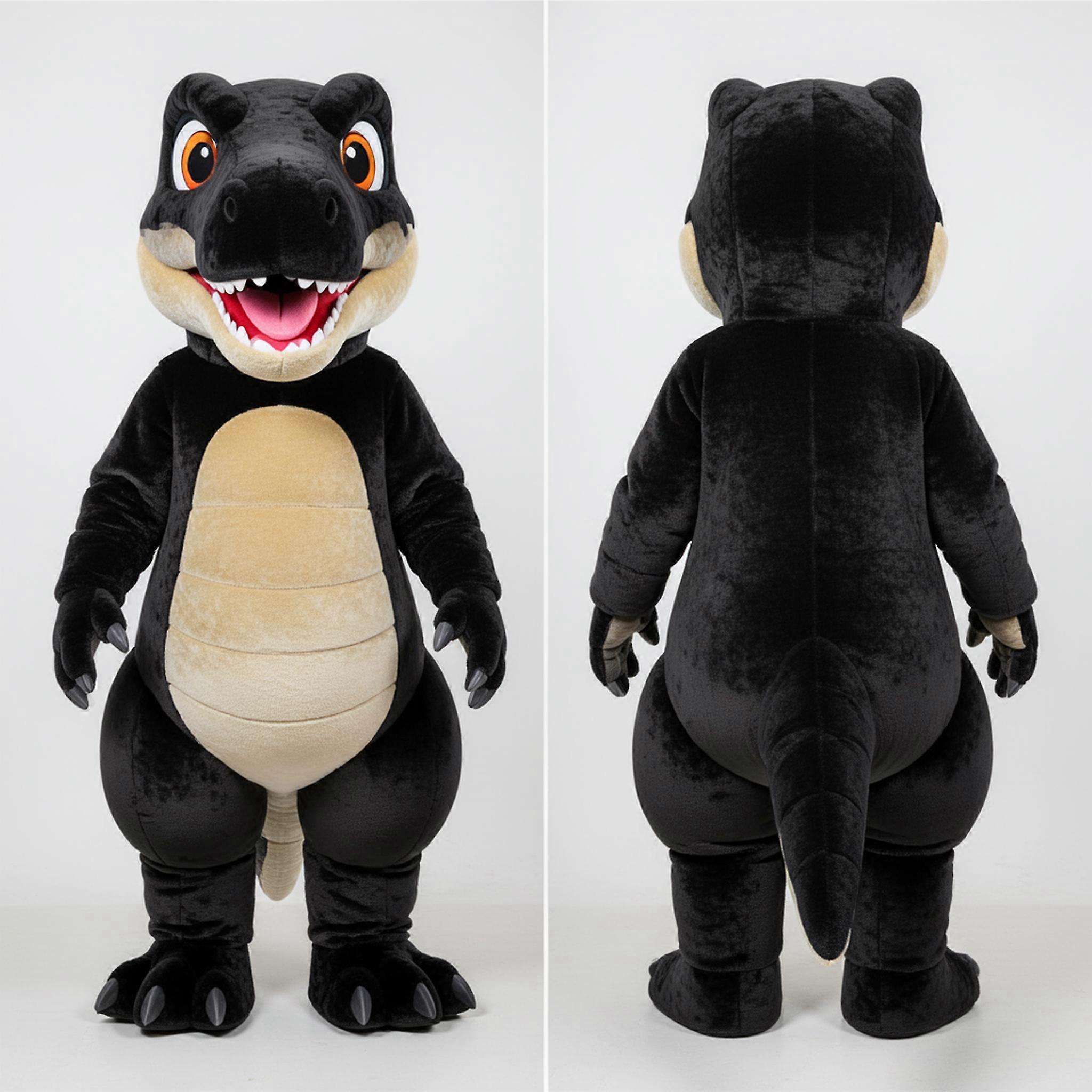 MASTICOT Black Rounded Deinonychus Mascot