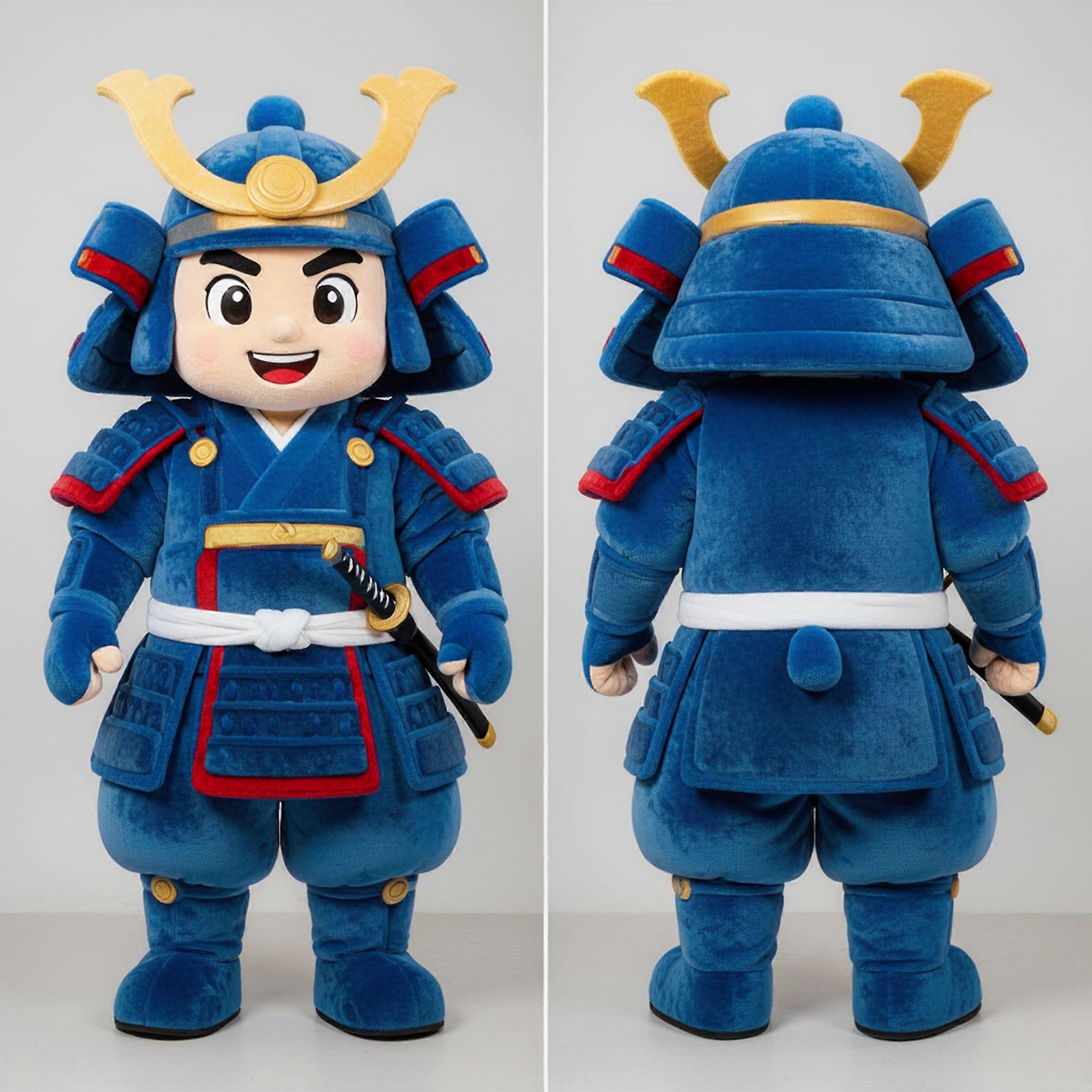 MASTICOT Navy Silver Sleek Samurai Mascot